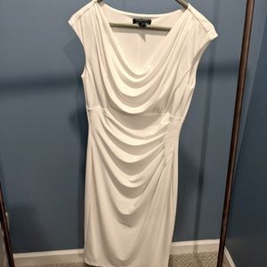 Ralph Lauren White Cowl Neck Dress